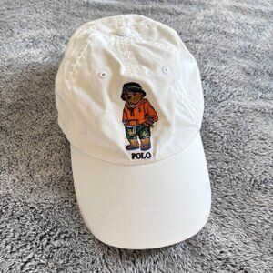 Vtg Polo Ralph Lauren Bear Baseball Hat One Size Embroidered Logo Y2K 19026